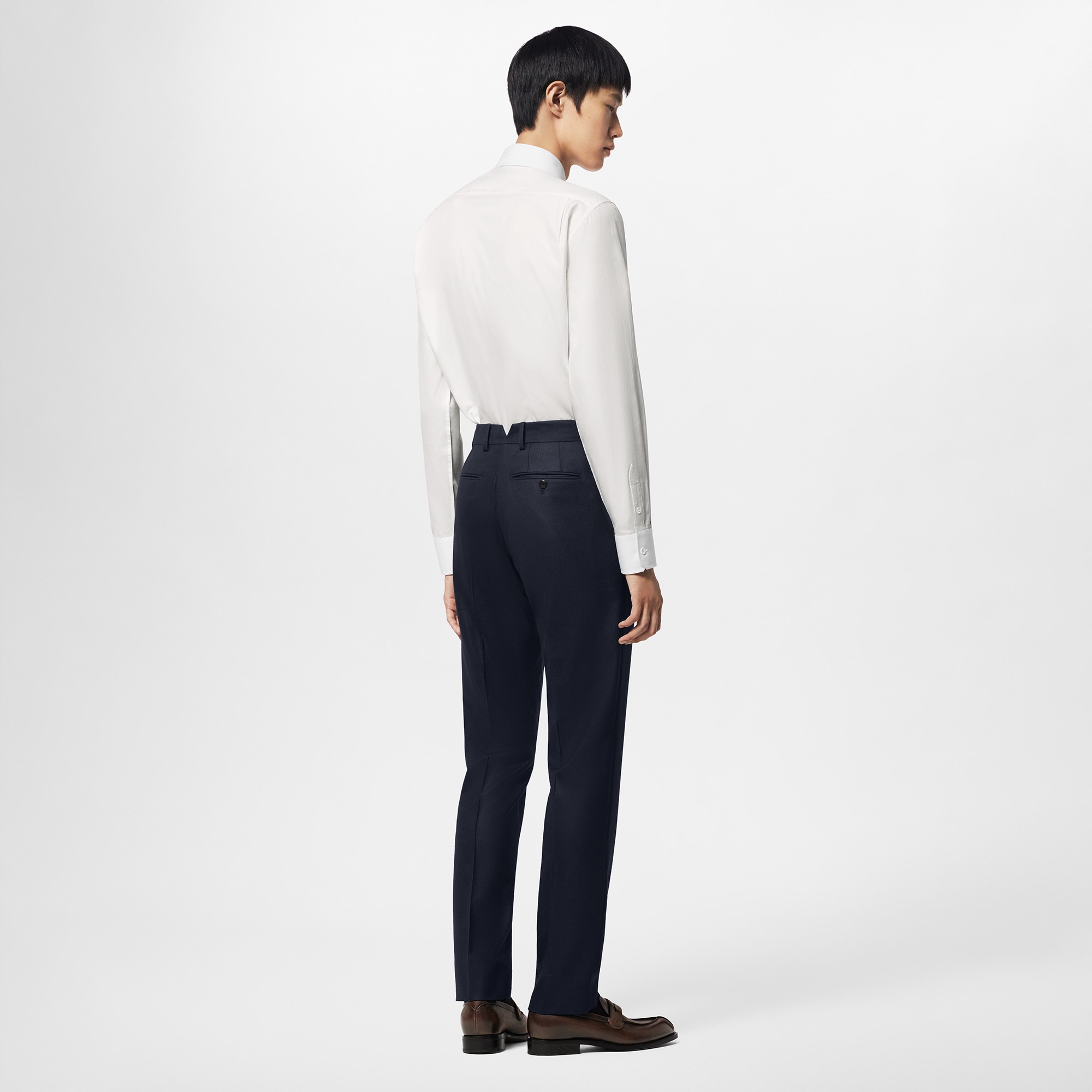 Camicia a maniche lunghe in misto cotone con ricamo  Uomo Abbigliamento Camicie | LOUIS VUITTON (Zoom prodotto)