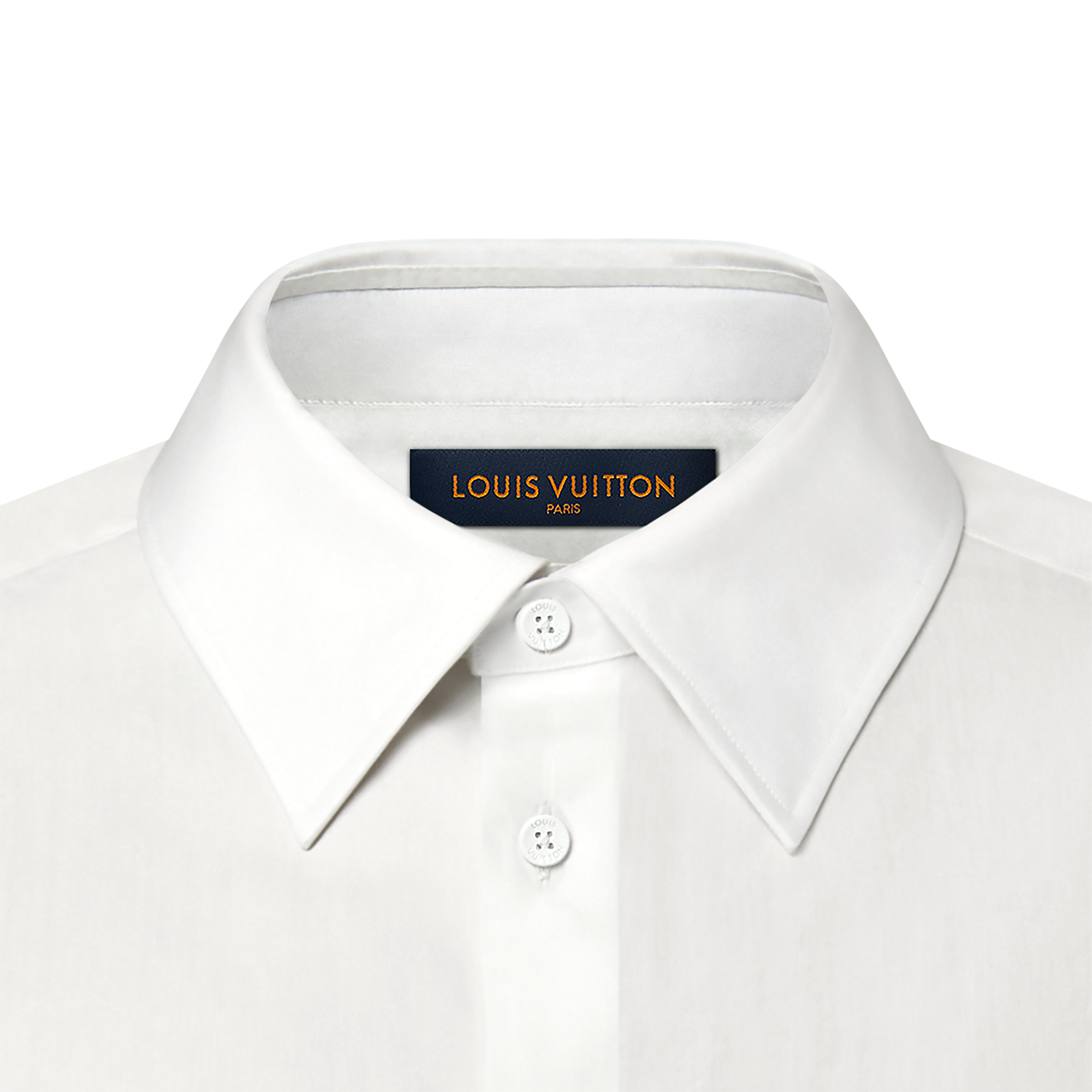 Camicia a maniche lunghe in misto cotone con ricamo  Uomo Abbigliamento Camicie | LOUIS VUITTON (Zoom prodotto)