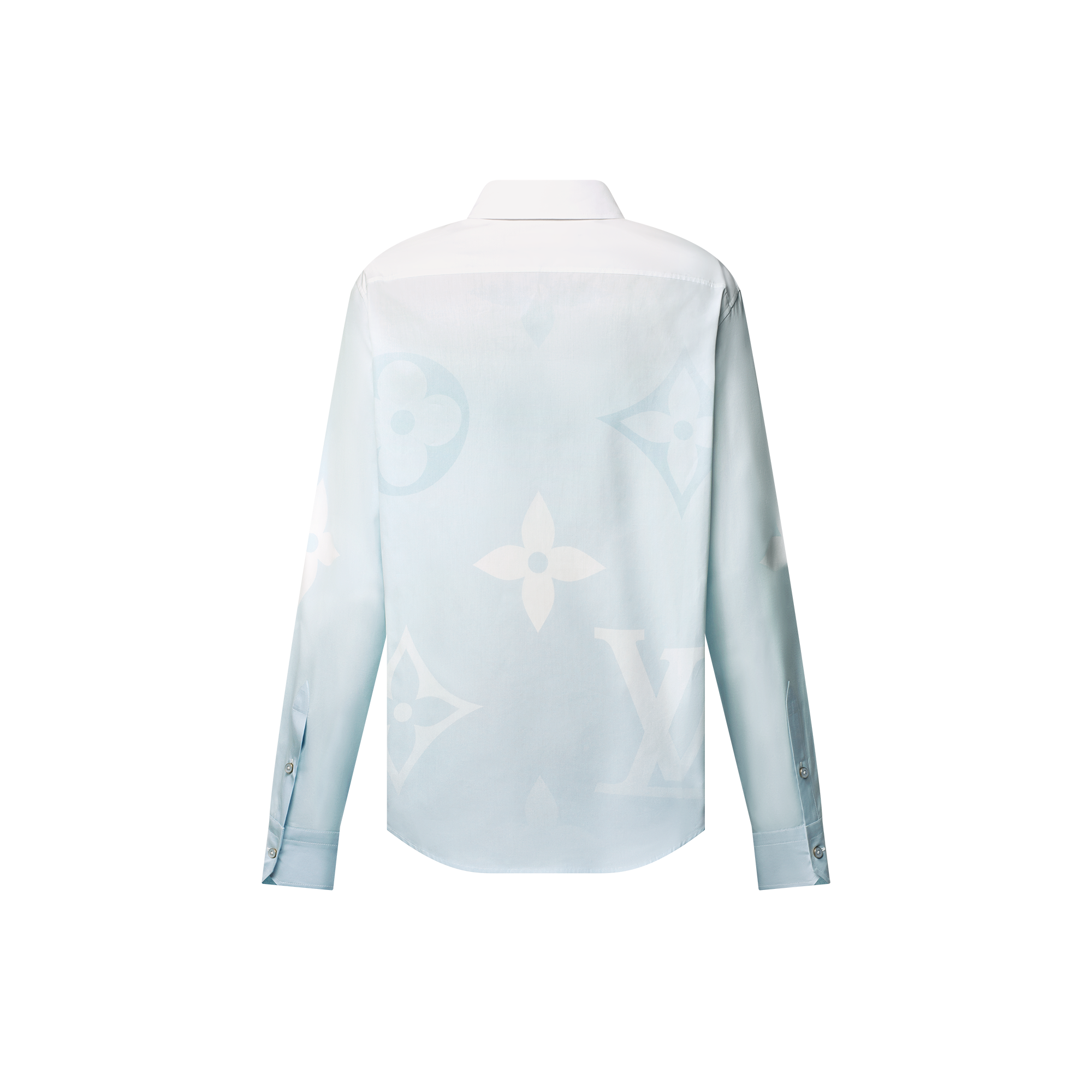 Camicia a maniche lunghe in popeline di cotone con motivo Monogram stampato  Uomo Abbigliamento Camicie | LOUIS VUITTON (Zoom prodotto)
