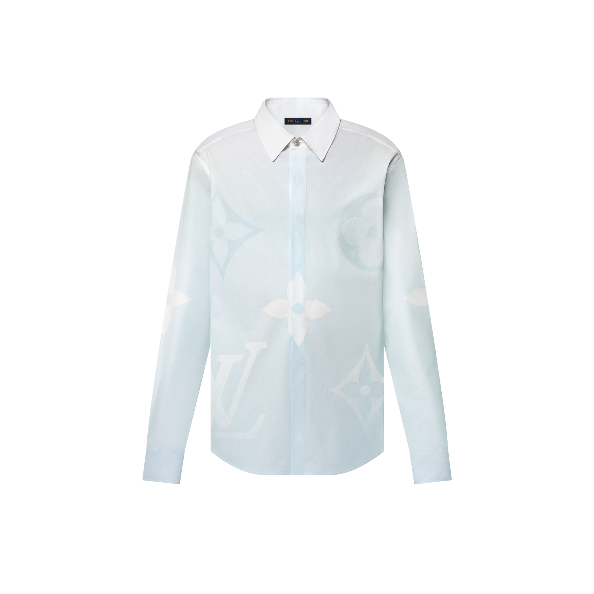 Camicia a maniche lunghe in popeline di cotone con motivo Monogram stampato  Uomo Abbigliamento Camicie | LOUIS VUITTON (Zoom prodotto)