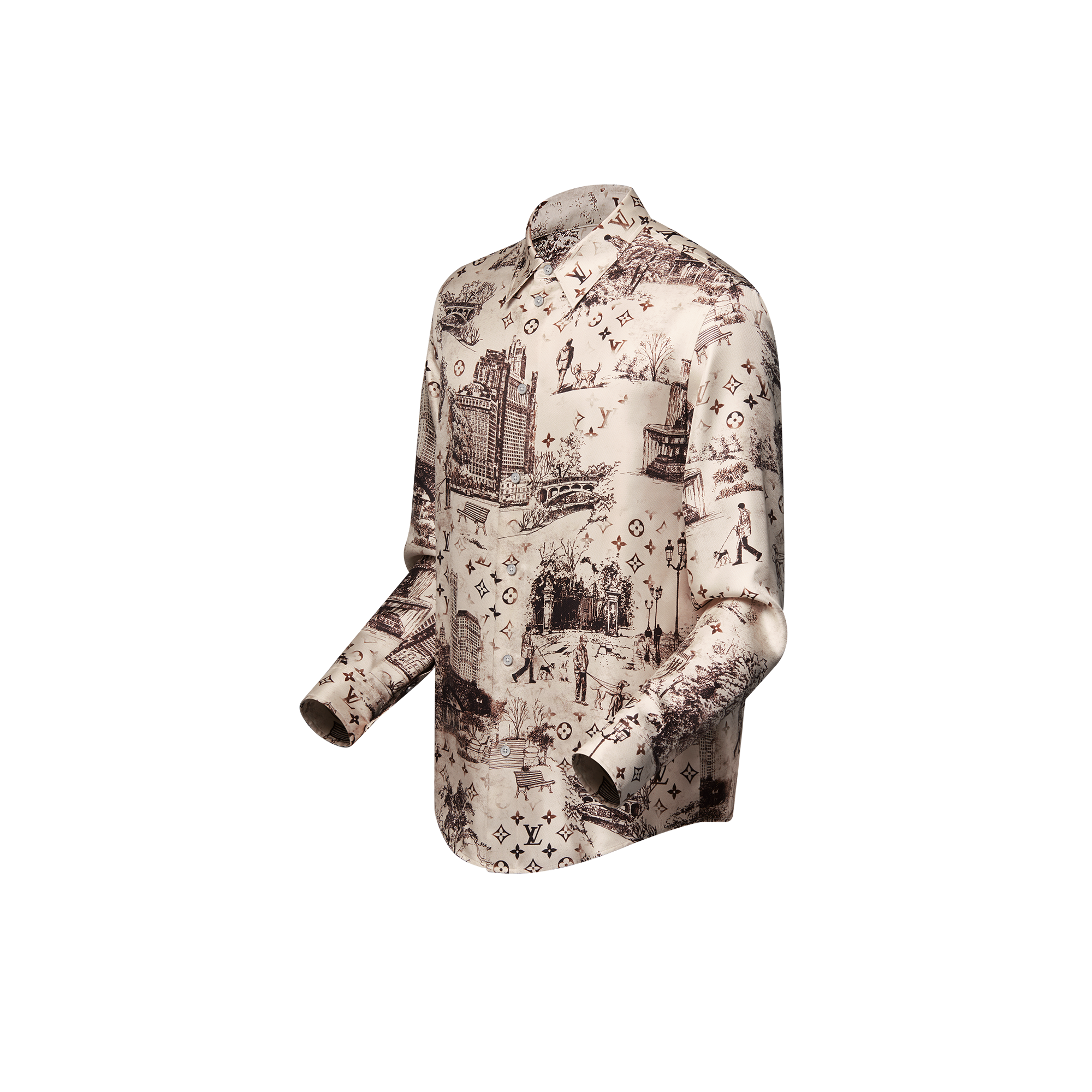 Camicia a maniche lunghe in seta  Uomo Abbigliamento Camicie | LOUIS VUITTON (Zoom prodotto)