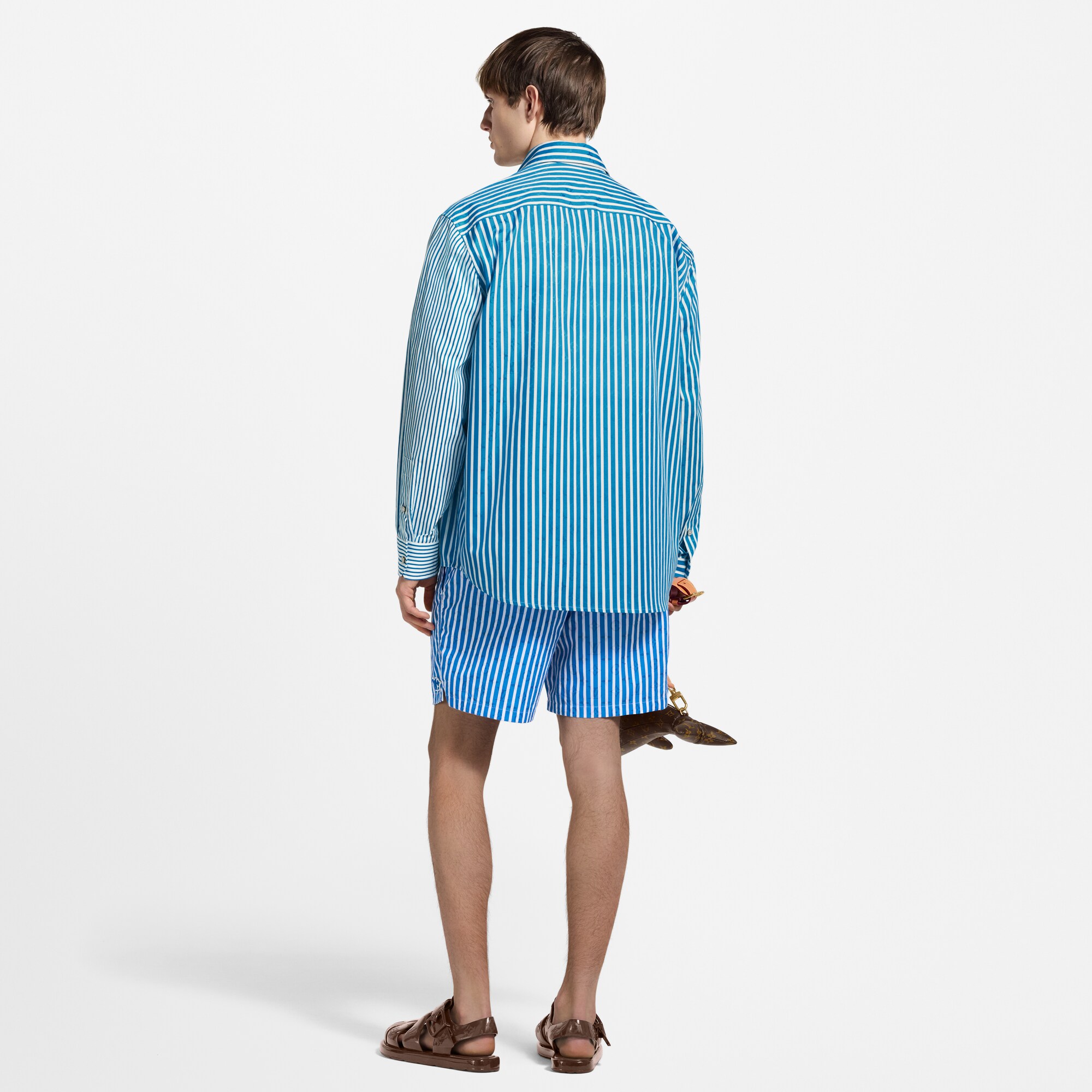 Camicia a righe con motivi Monogram in stile patchwork e a righe  Uomo Abbigliamento Camicie | LOUIS VUITTON (Zoom prodotto)