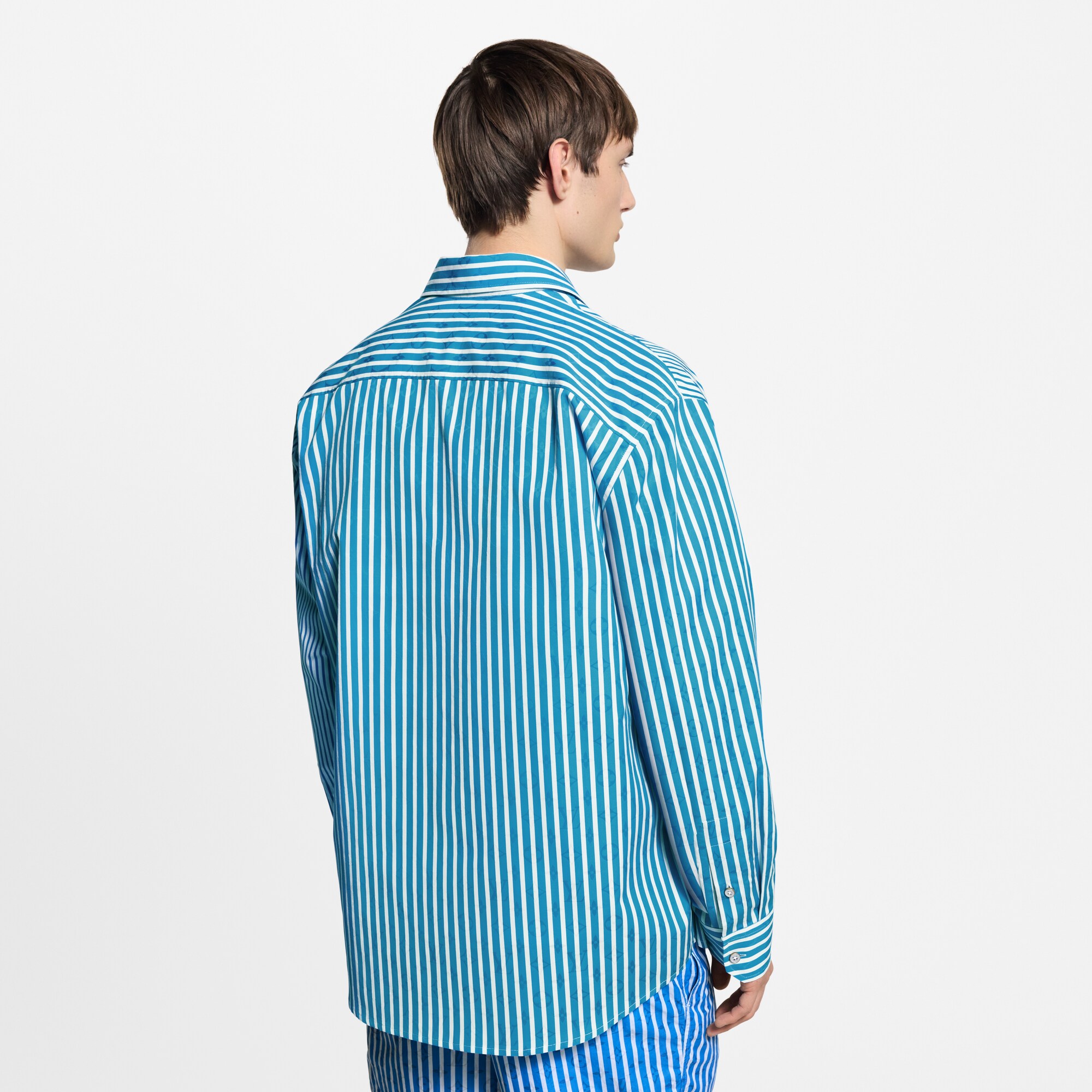Camicia a righe con motivi Monogram in stile patchwork e a righe  Uomo Abbigliamento Camicie | LOUIS VUITTON (Zoom prodotto)