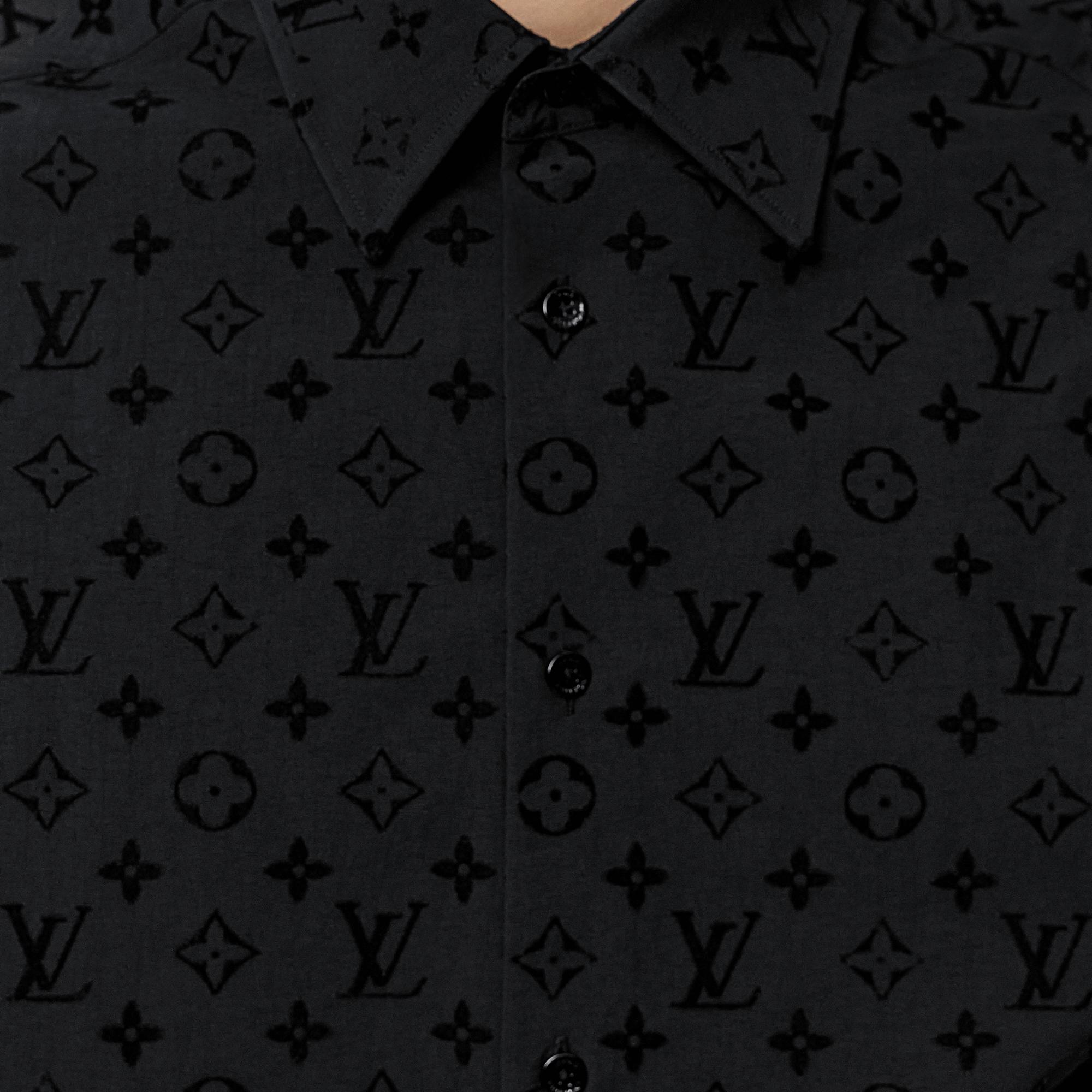 louis vuitton flocked monogram classic shirt