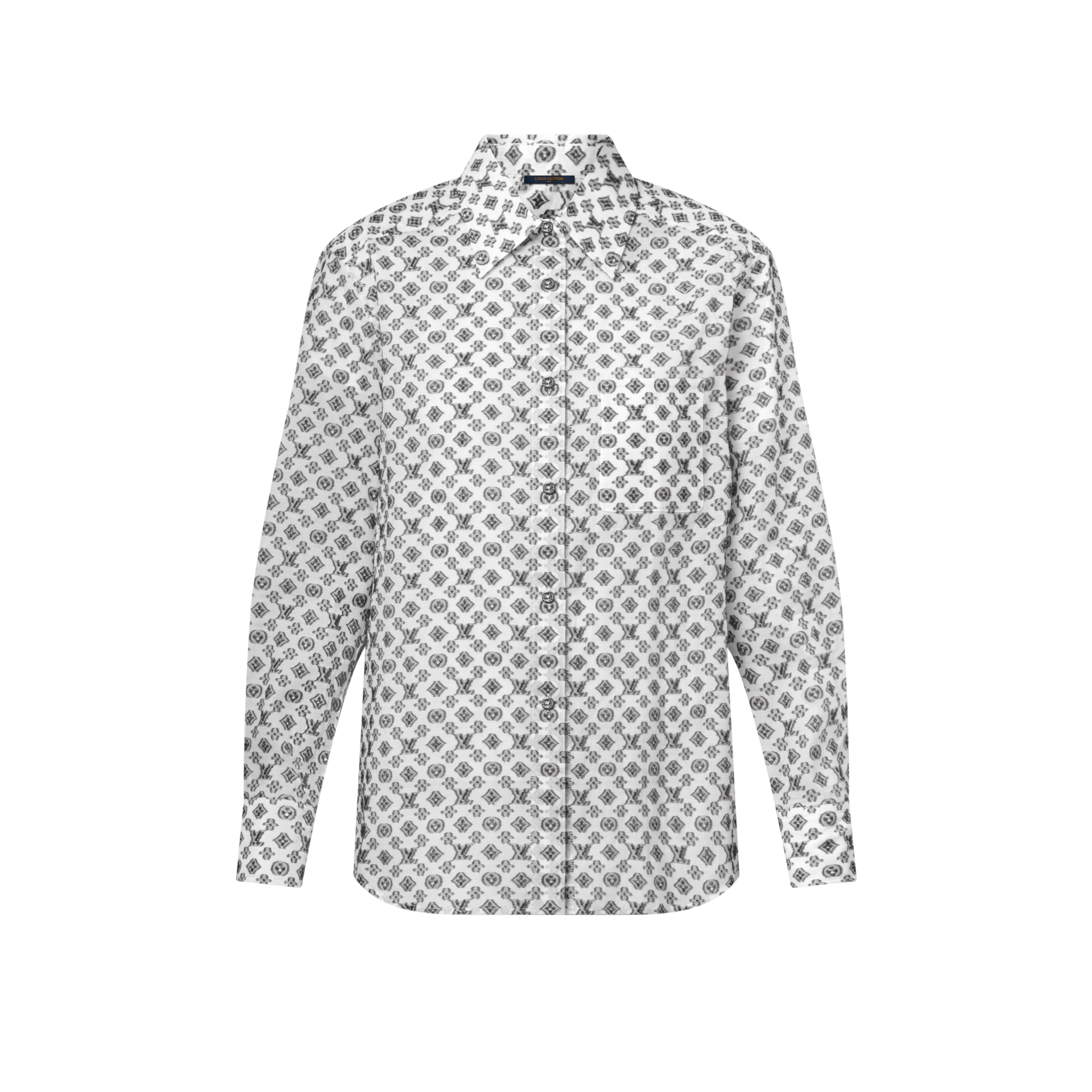 Camicia con motivo Monogram in fil coupé  Donna Abbigliamento Camicie e T-Shirt | LOUIS VUITTON (Zoom prodotto)