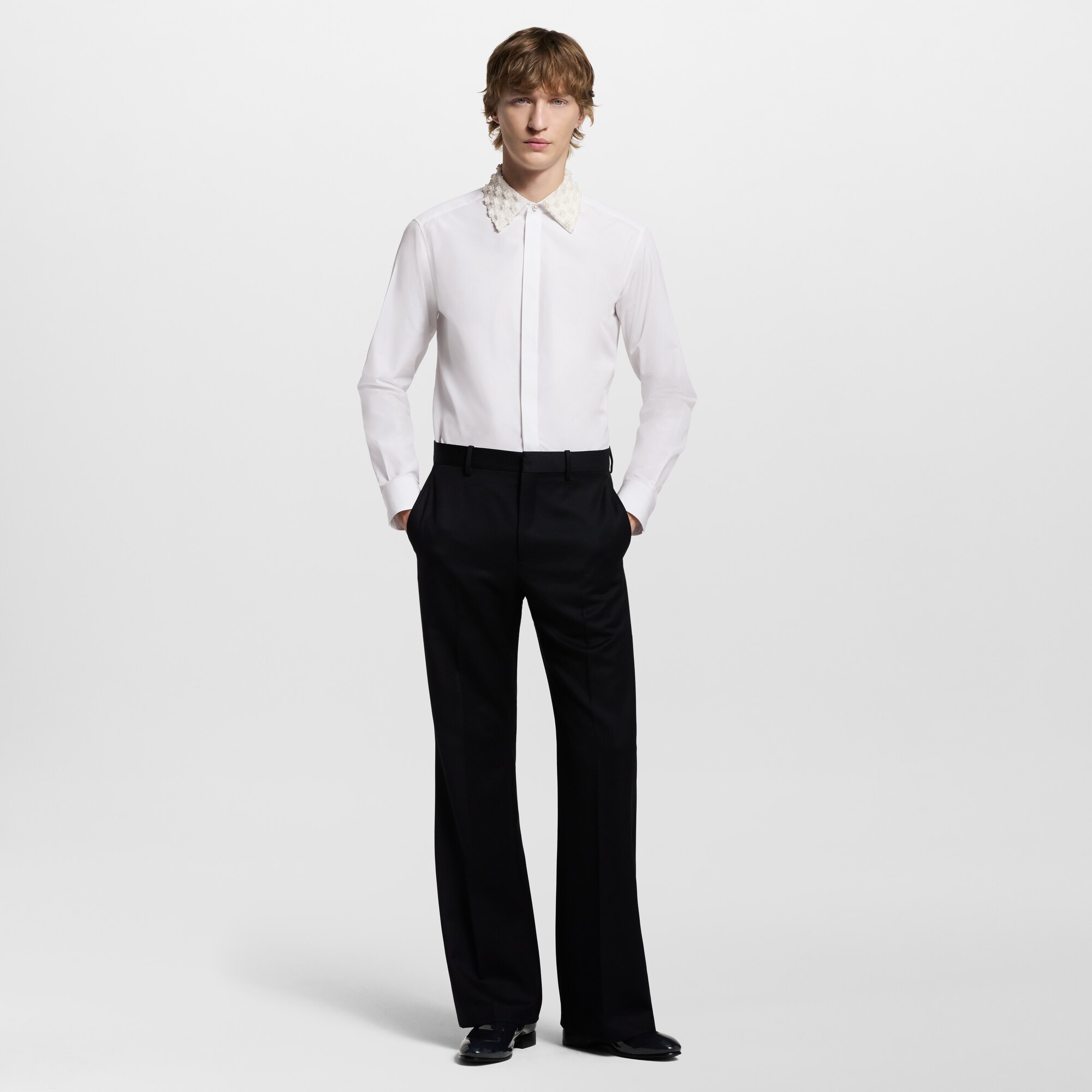 Camicia da sera con colletto decorato  Uomo Abbigliamento Camicie | LOUIS VUITTON (Zoom prodotto)