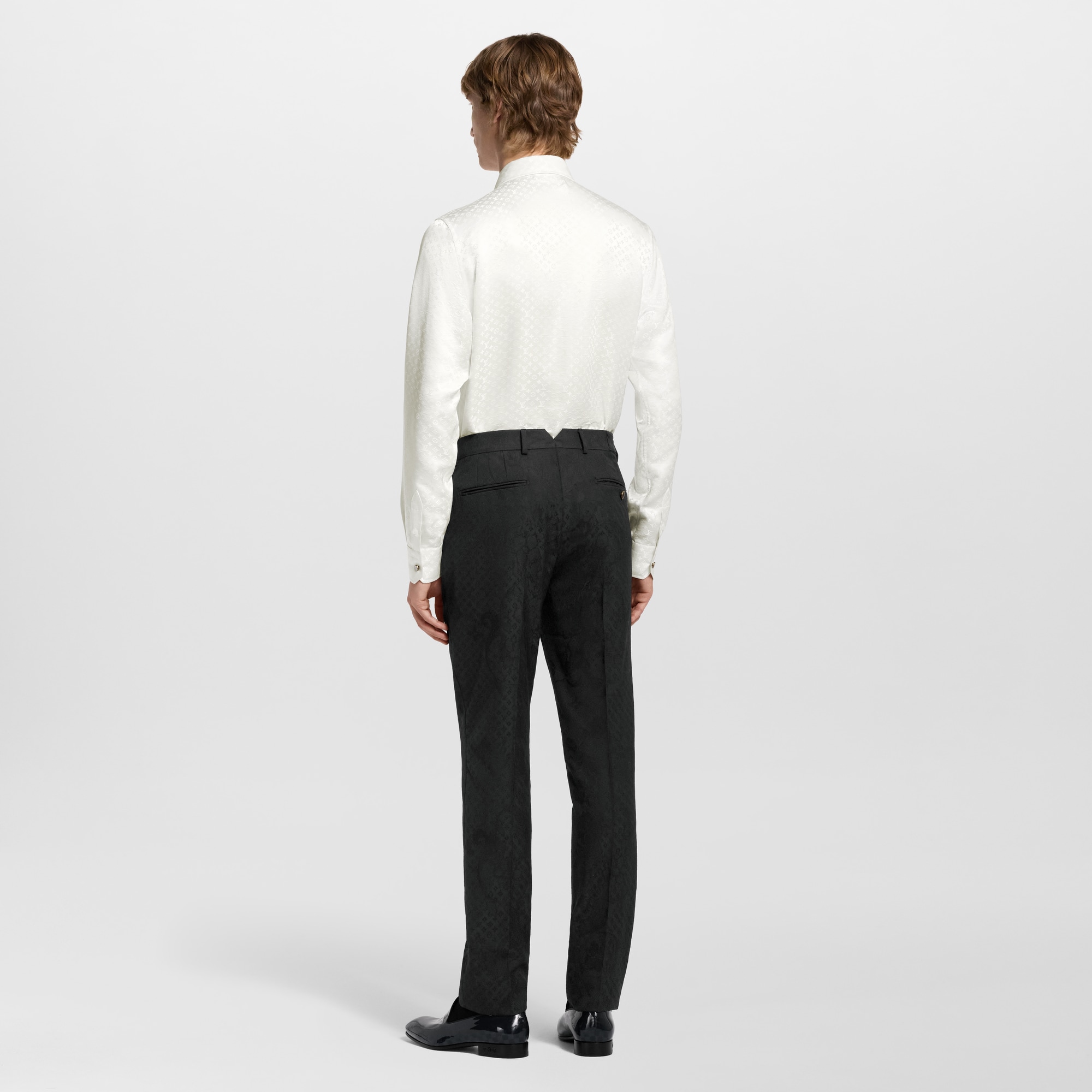 Camicia da sera in seta con motivo Mini Monogram  Uomo Abbigliamento Camicie | LOUIS VUITTON (Zoom prodotto)