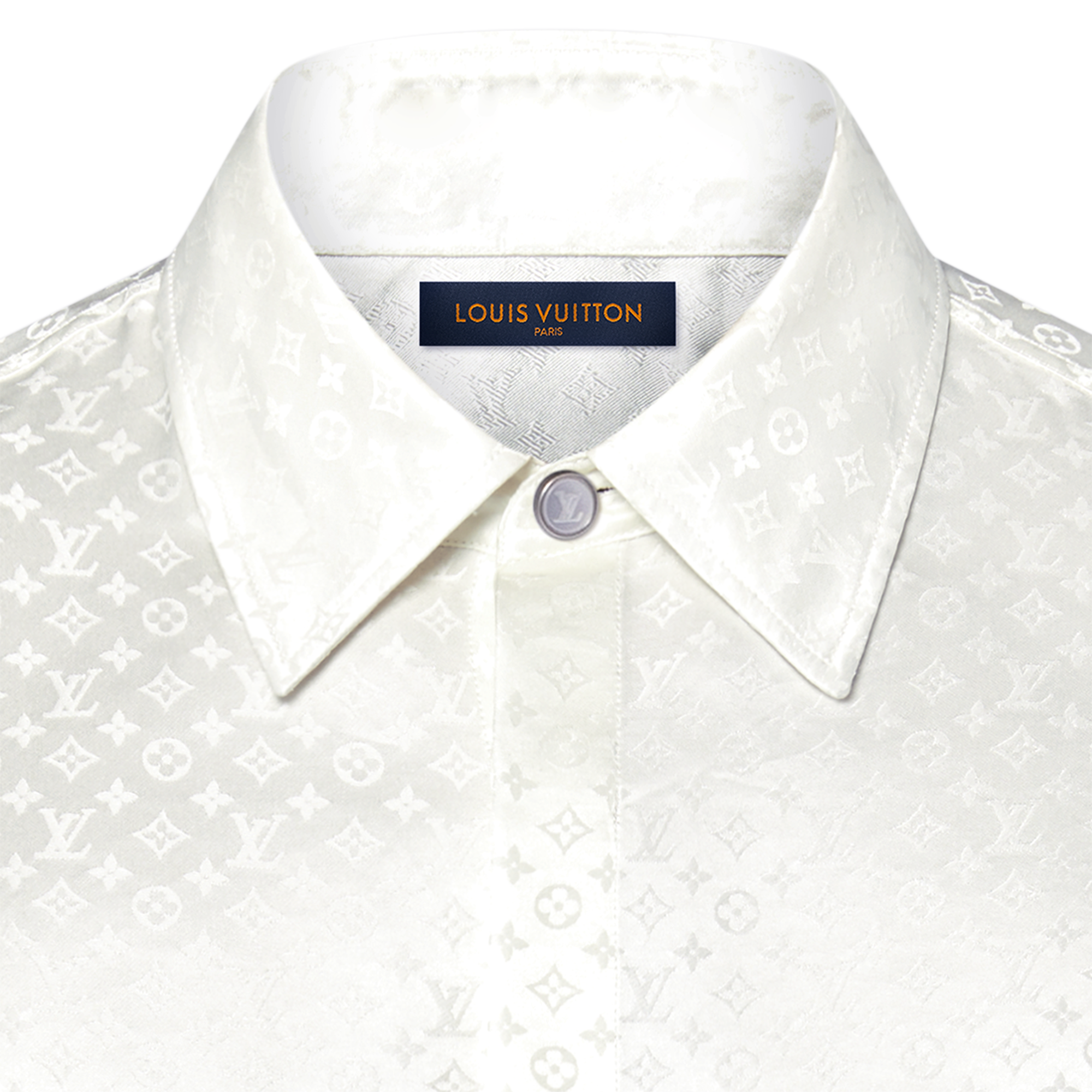 Camicia da sera in seta con motivo Mini Monogram  Uomo Abbigliamento Camicie | LOUIS VUITTON (Zoom prodotto)