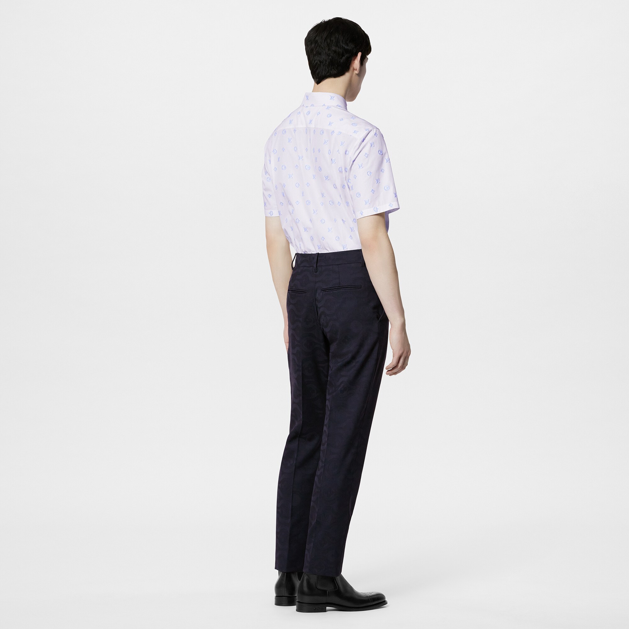 Camicia in cotone a maniche corte  Uomo Abbigliamento Camicie | LOUIS VUITTON (Zoom prodotto)