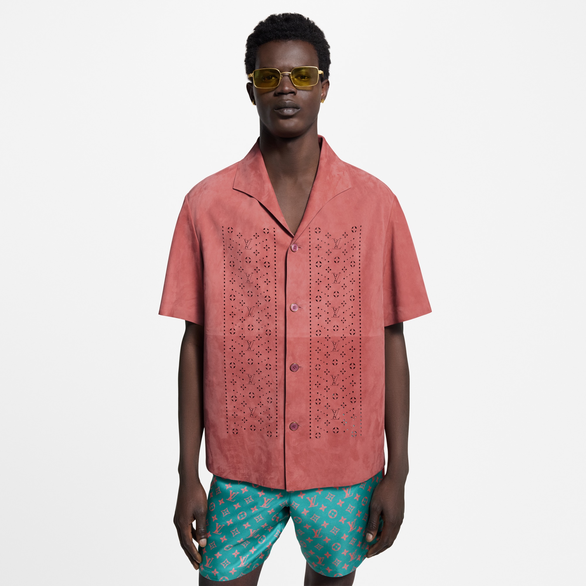 Camicia in pelle con motivo perforato  Uomo Abbigliamento Camicie | LOUIS VUITTON (Zoom prodotto)