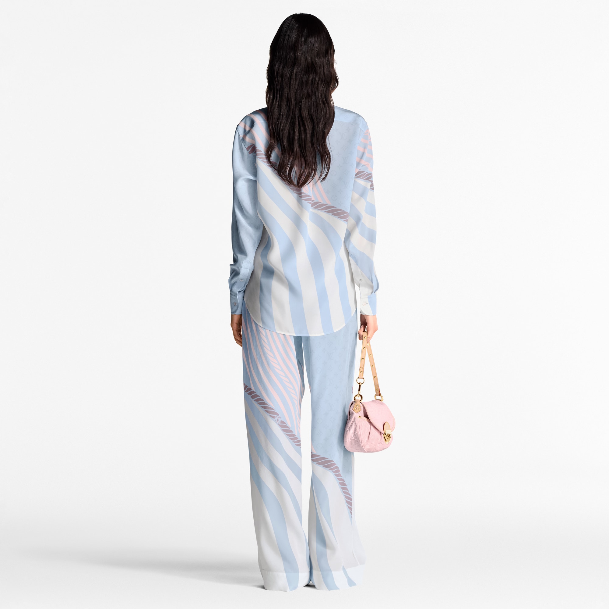 Camicia in seta con motivo a onde  Donna Abbigliamento Camicie e T-Shirt | LOUIS VUITTON (Zoom prodotto)