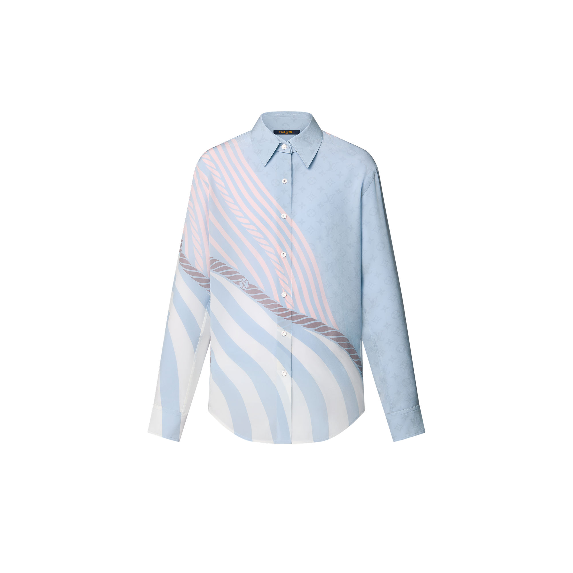 Camicia in seta con motivo a onde  Donna Abbigliamento Camicie e T-Shirt | LOUIS VUITTON (Zoom prodotto)
