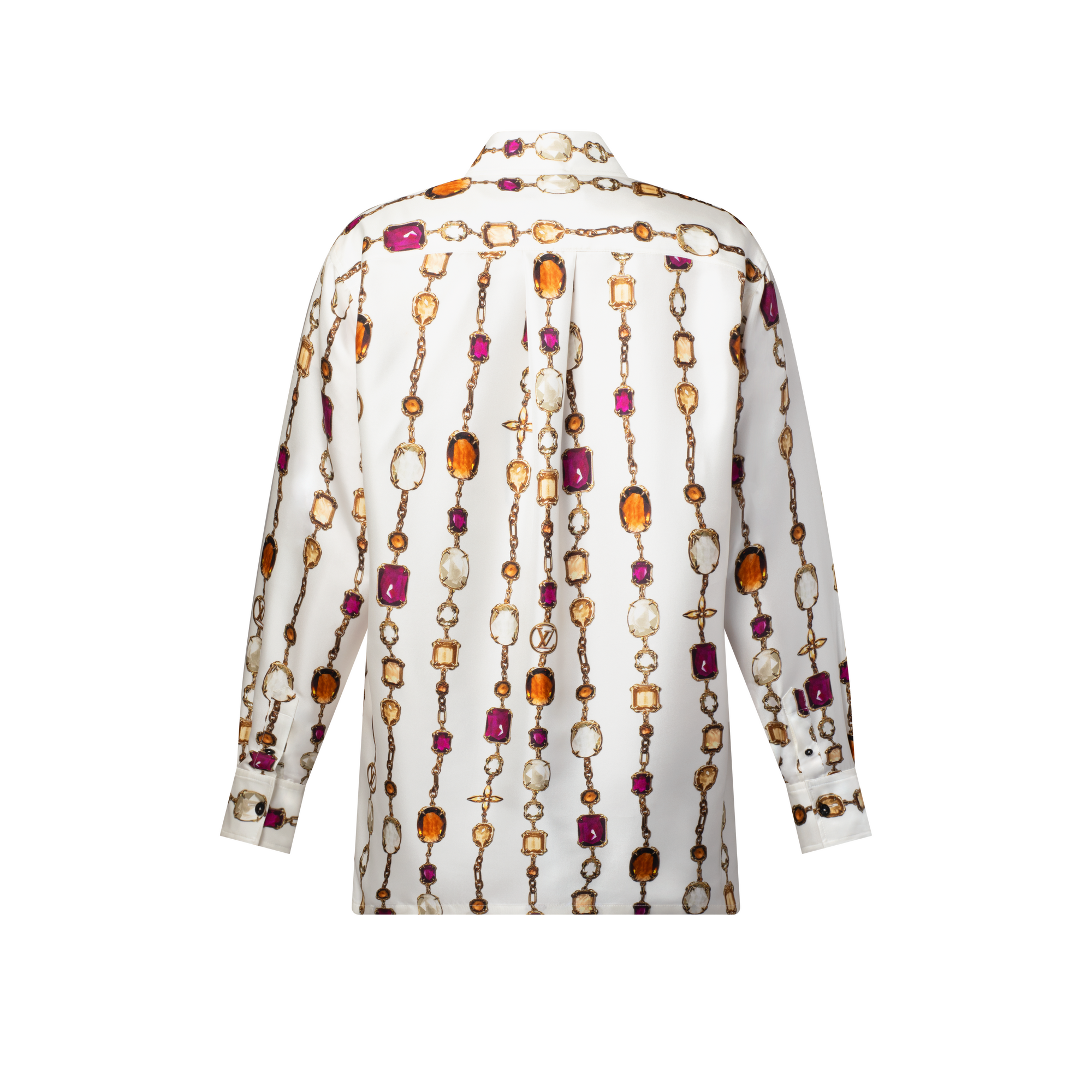 Camicia in seta con motivo di collana stampato  Donna Abbigliamento Camicie e T-Shirt | LOUIS VUITTON (Zoom prodotto)