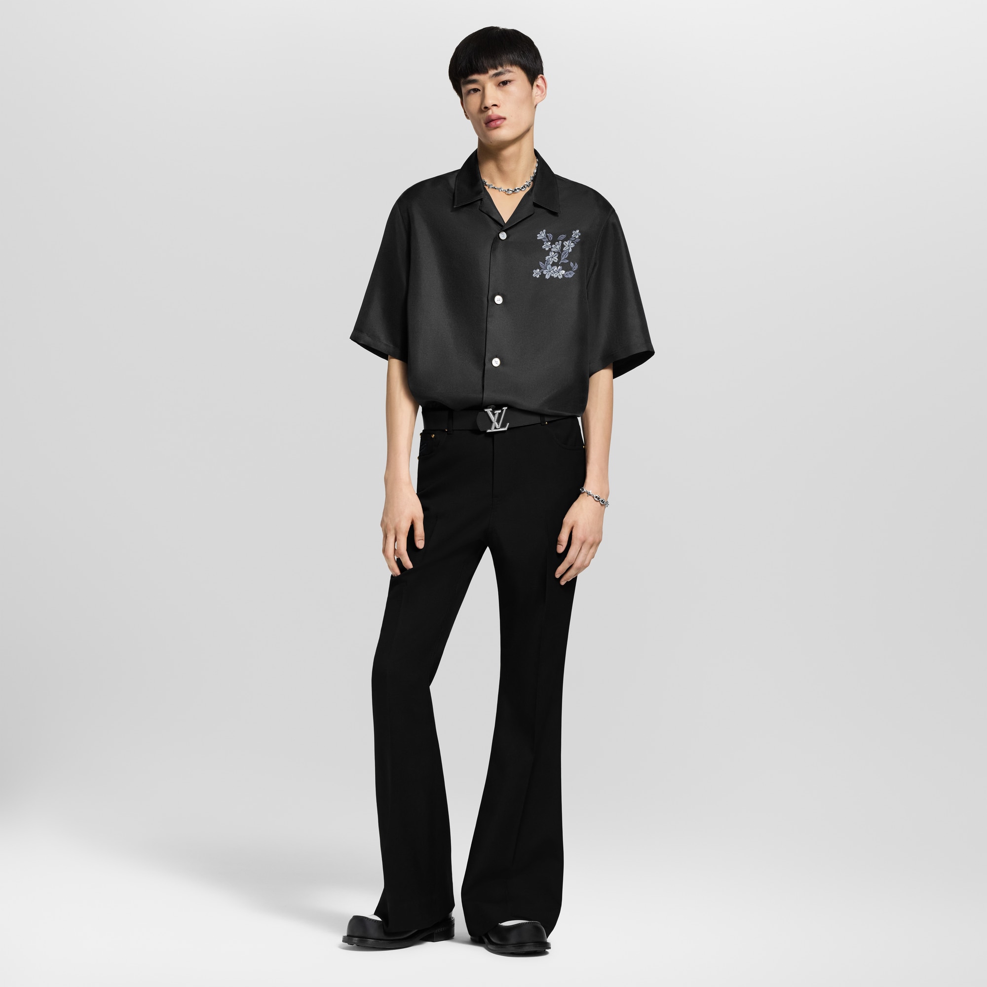 Camicia in seta con motivo iconico stampato  Uomo Abbigliamento Camicie | LOUIS VUITTON (Zoom prodotto)