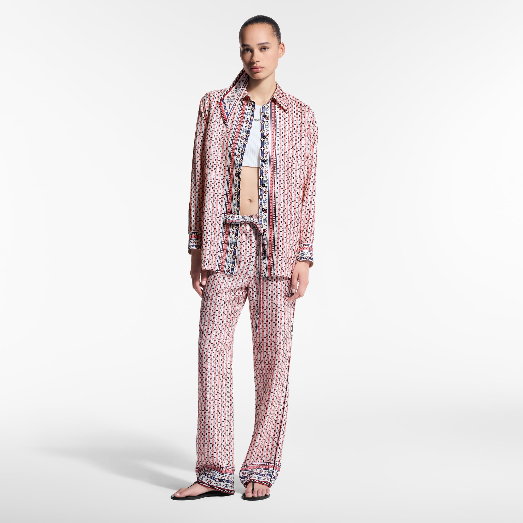 Camicia in seta con stampa Scarf  Donna Abbigliamento Camicie e T-Shirt | LOUIS VUITTON (Zoom prodotto)