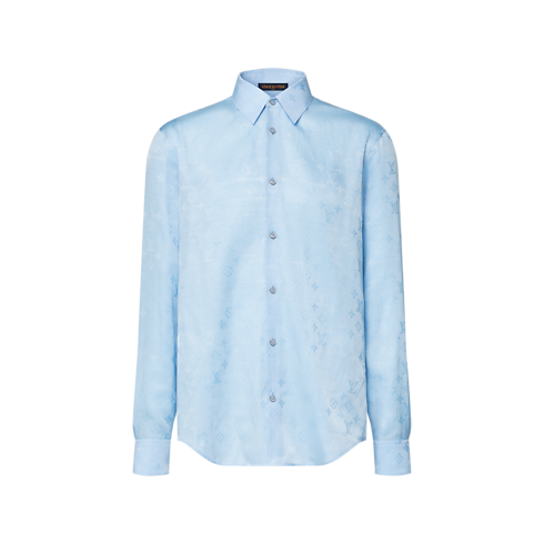 Camicia in seta e cotone con motivo Monogram Surplus front view