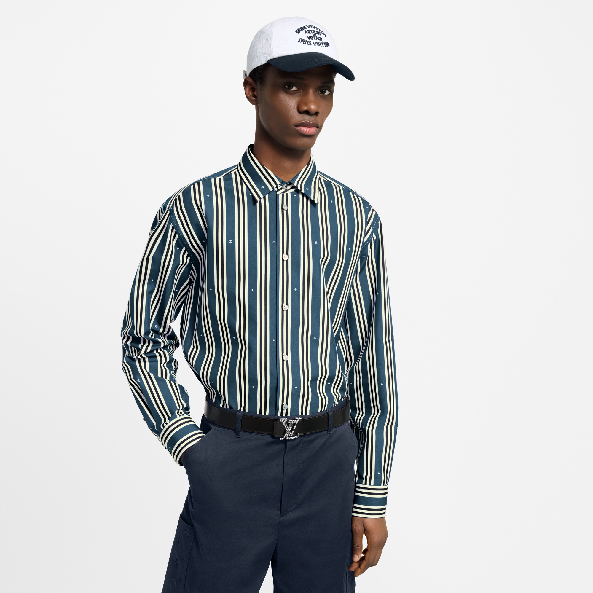 Camicia oversize con motivo a righe  Uomo Abbigliamento Camicie | LOUIS VUITTON (Zoom prodotto)