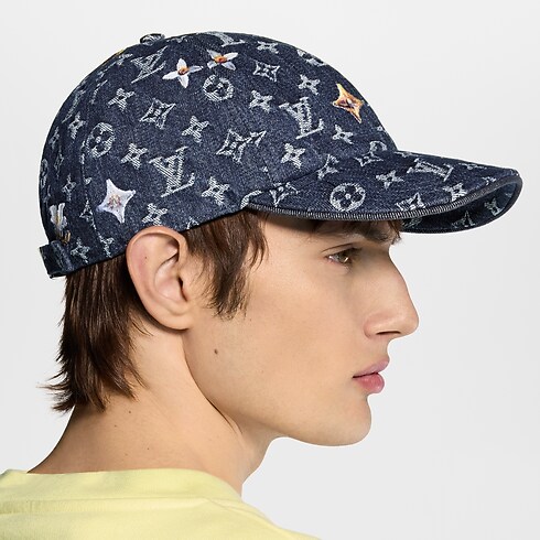 Cappello Monogram Flower Denim cropped worn view