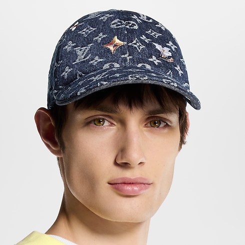 Cappello Monogram Flower Denim worn view