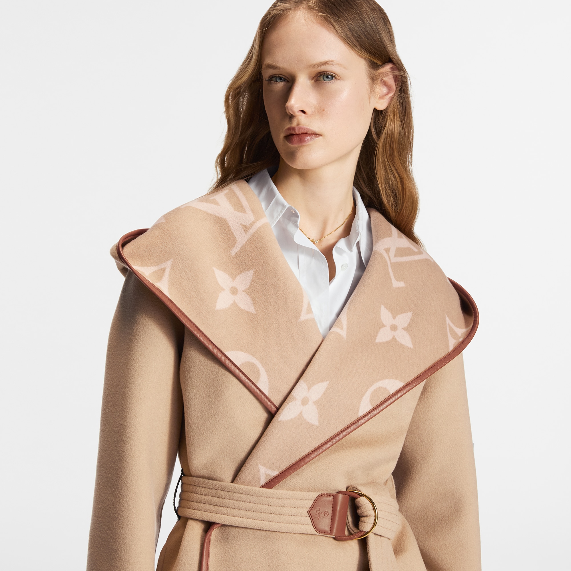 Cappotto a vestaglia double face con cappuccio e cintura  Donna Abbigliamento Cappotti e Giacche | LOUIS VUITTON (Zoom prodotto)