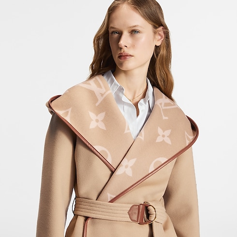 Cappotto a vestaglia double face con cappuccio e cintura Donna Abbigliamento Cappotti e Giacche | LOUIS VUITTON (Zoom prodotto)