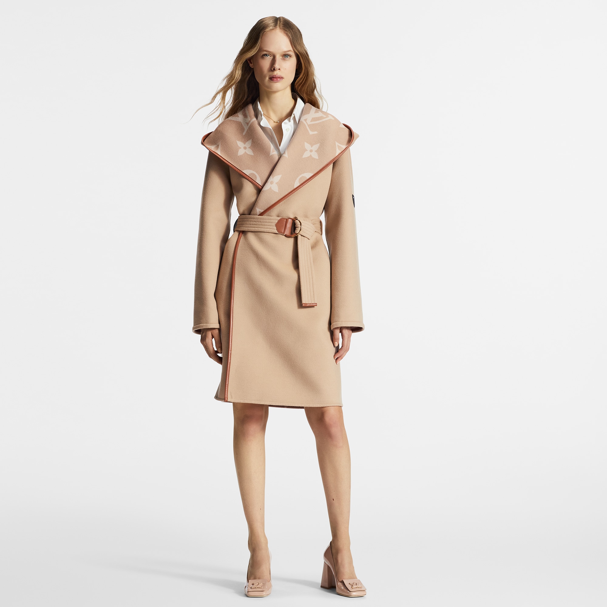 Cappotto a vestaglia double face con cappuccio e cintura  Donna Abbigliamento Cappotti e Giacche | LOUIS VUITTON (Zoom prodotto)