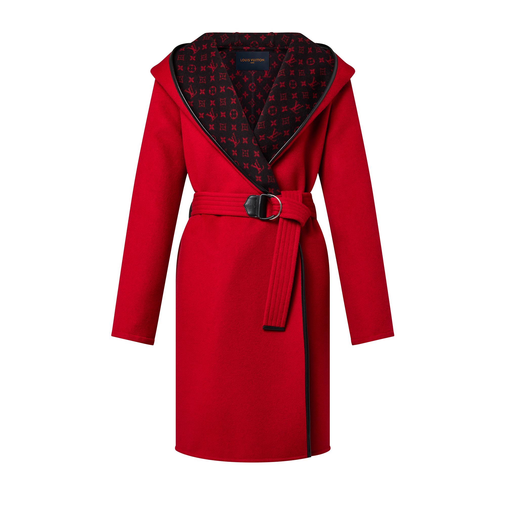 Cappotto a vestaglia double face con firma e cappuccio  Uomo Discontinued Product Obs 7 | LOUIS VUITTON (Zoom prodotto)