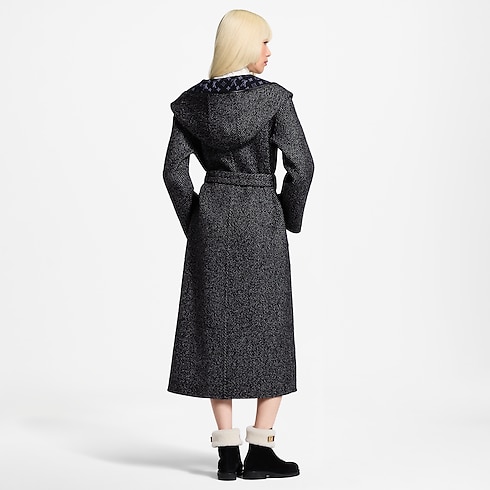 Cappotto a vestaglia reversibile con cappuccio ambiance view