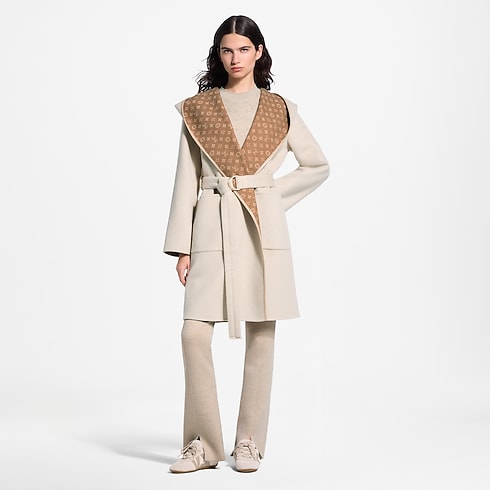 Cappotto a vestaglia reversibile con cappuccio e dettagli iconici Donna Abbigliamento Cappotti e Giacche | LOUIS VUITTON (Zoom prodotto)