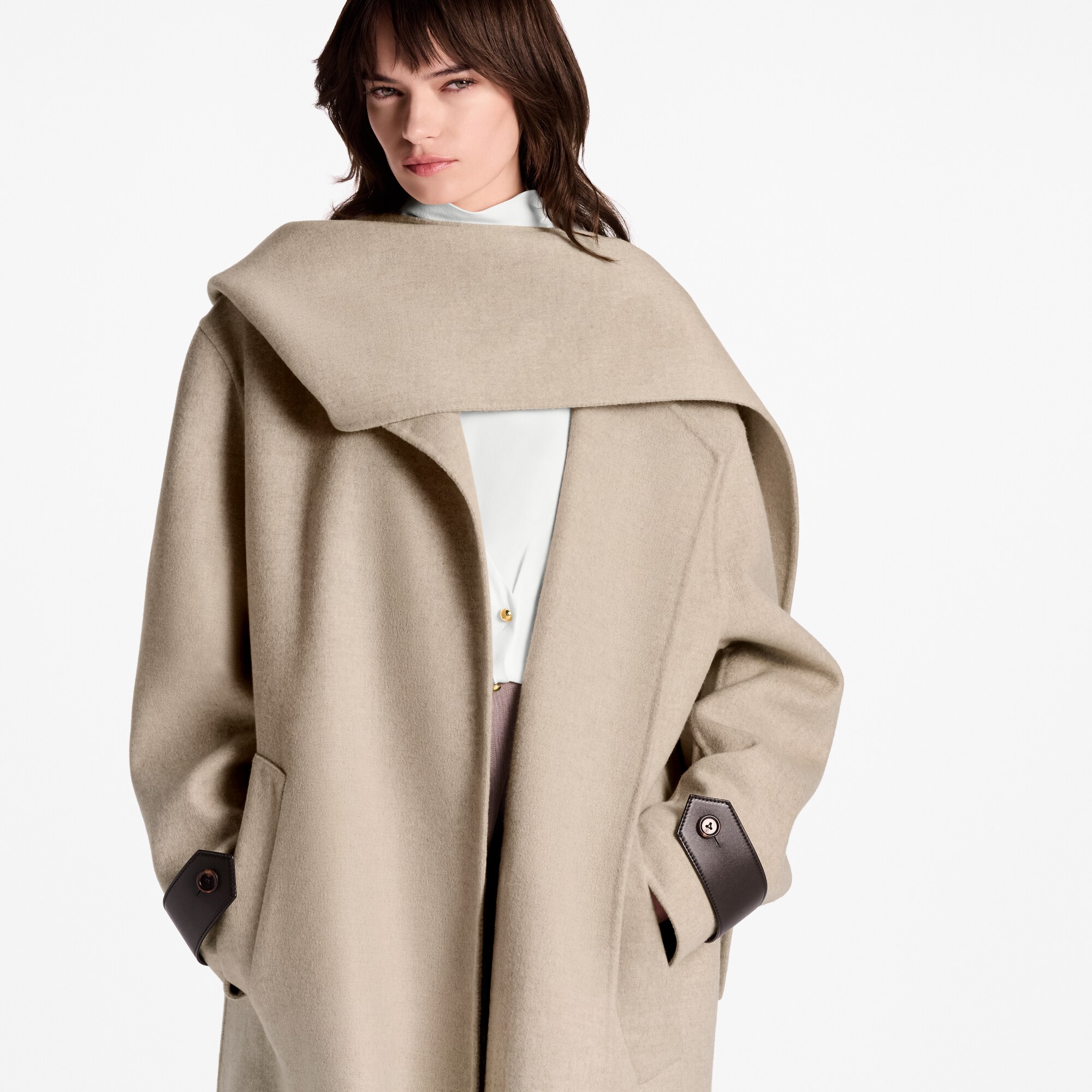 Cappotto con sciarpa integrata  Donna Abbigliamento Cappotti e Giacche | LOUIS VUITTON (Zoom prodotto)