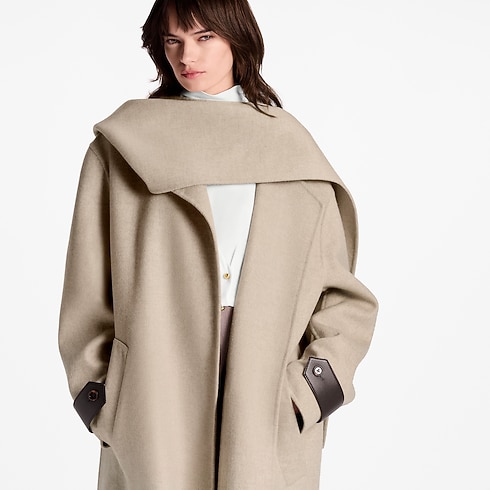 Cappotto con sciarpa integrata Donna Abbigliamento Cappotti e Giacche | LOUIS VUITTON (Zoom prodotto)