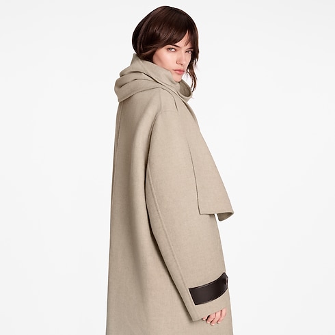 Cappotto con sciarpa integrata Donna Abbigliamento Cappotti e Giacche | LOUIS VUITTON (Zoom prodotto)