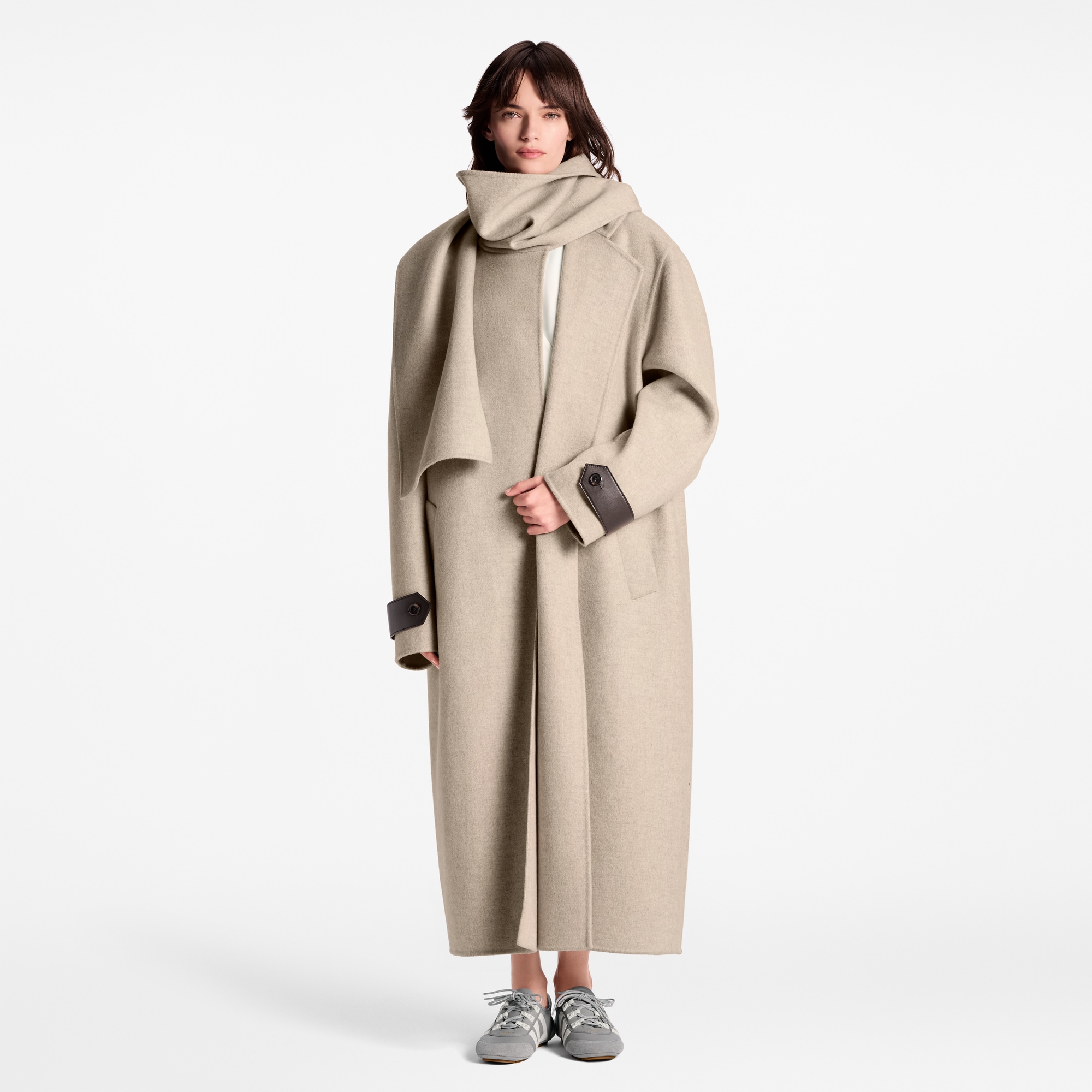 Cappotto con sciarpa integrata  Donna Abbigliamento Cappotti e Giacche | LOUIS VUITTON (Zoom prodotto)