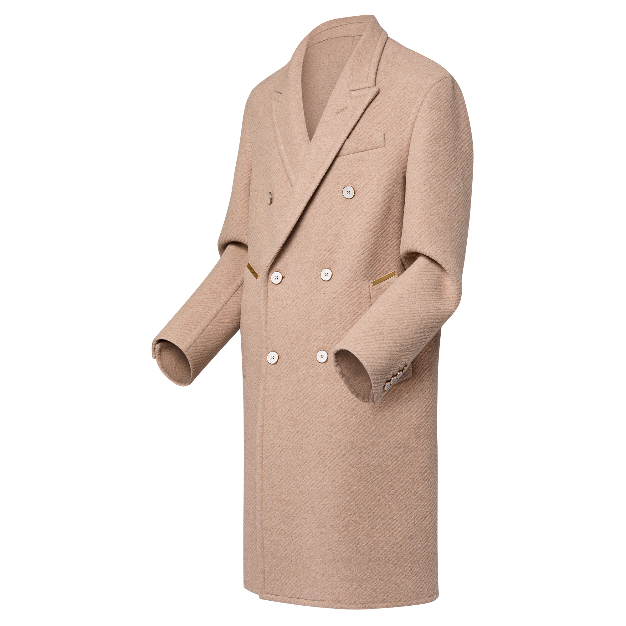 Cappotto doppio petto double face in misto lana e seta  Uomo Abbigliamento Capispalla e Cappotti | LOUIS VUITTON (Zoom prodotto)