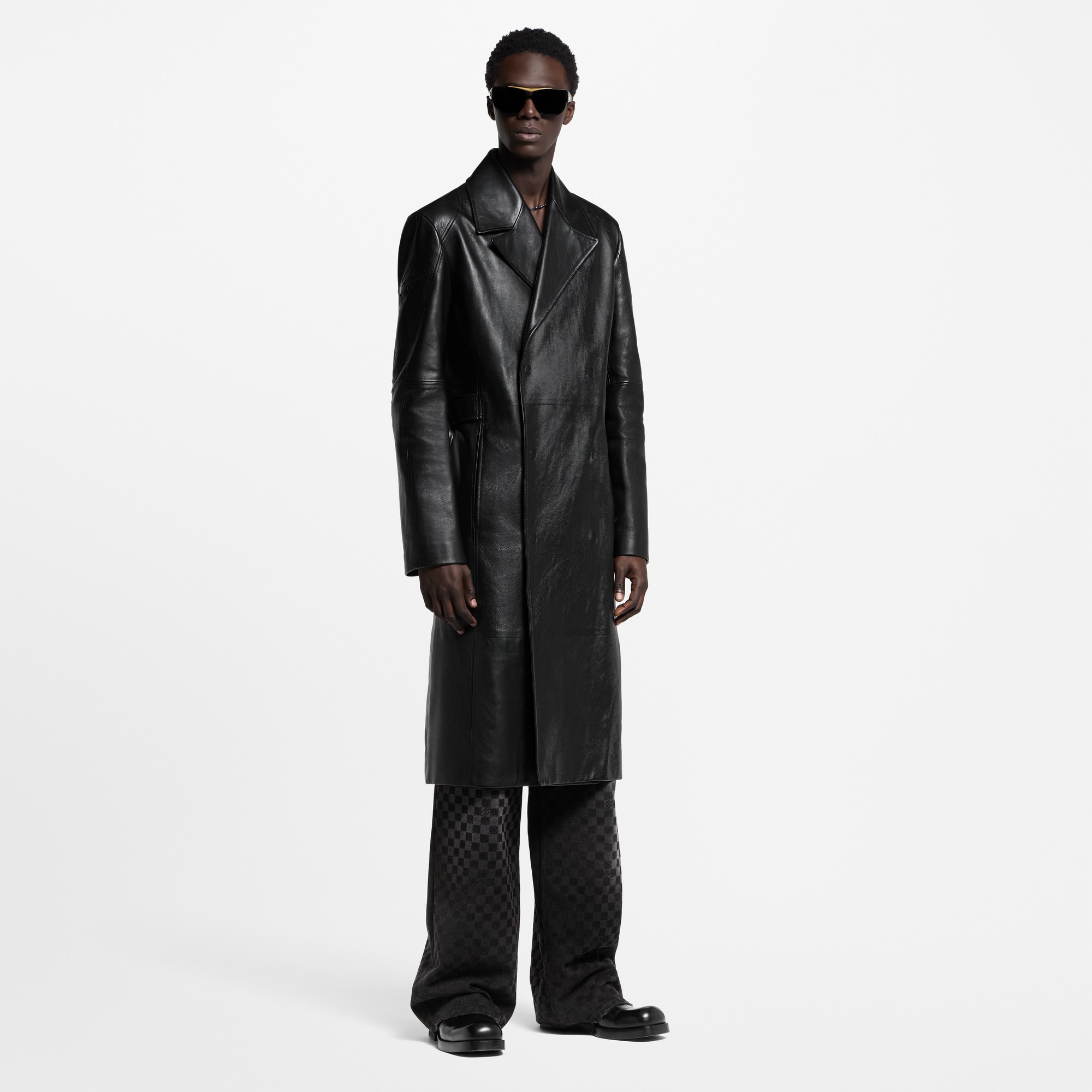 Cappotto doppio petto in pelle  Uomo Abbigliamento Capispalla e Cappotti | LOUIS VUITTON (Zoom prodotto)