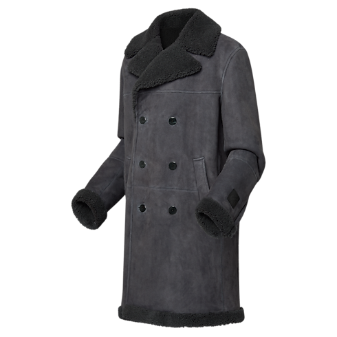 Cappotto doppiopetto in shearling Uomo Abbigliamento Capispalla e Cappotti | LOUIS VUITTON (Zoom prodotto)