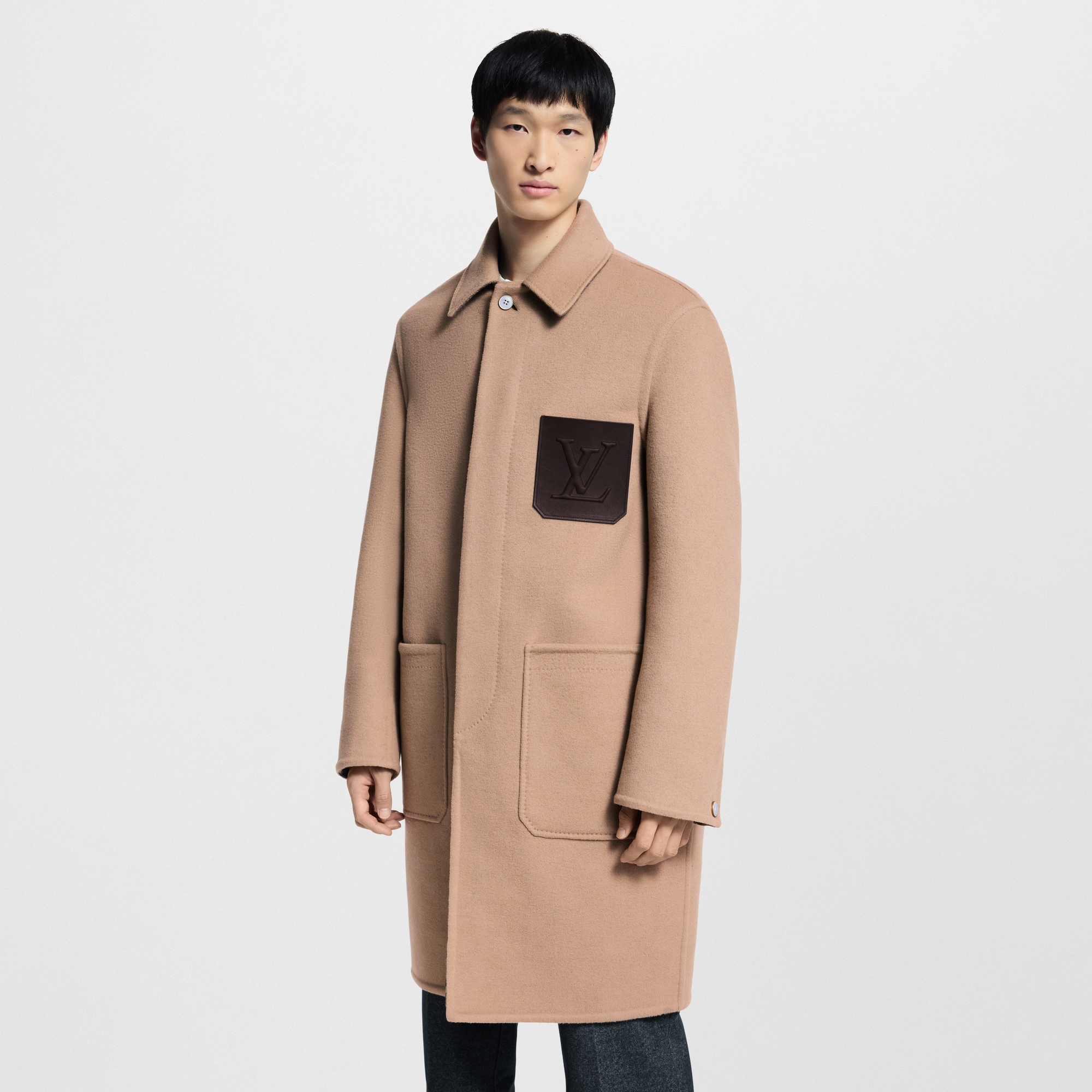 Cappotto double face con tasca con firma  Uomo Abbigliamento Capispalla e Cappotti | LOUIS VUITTON (Zoom prodotto)