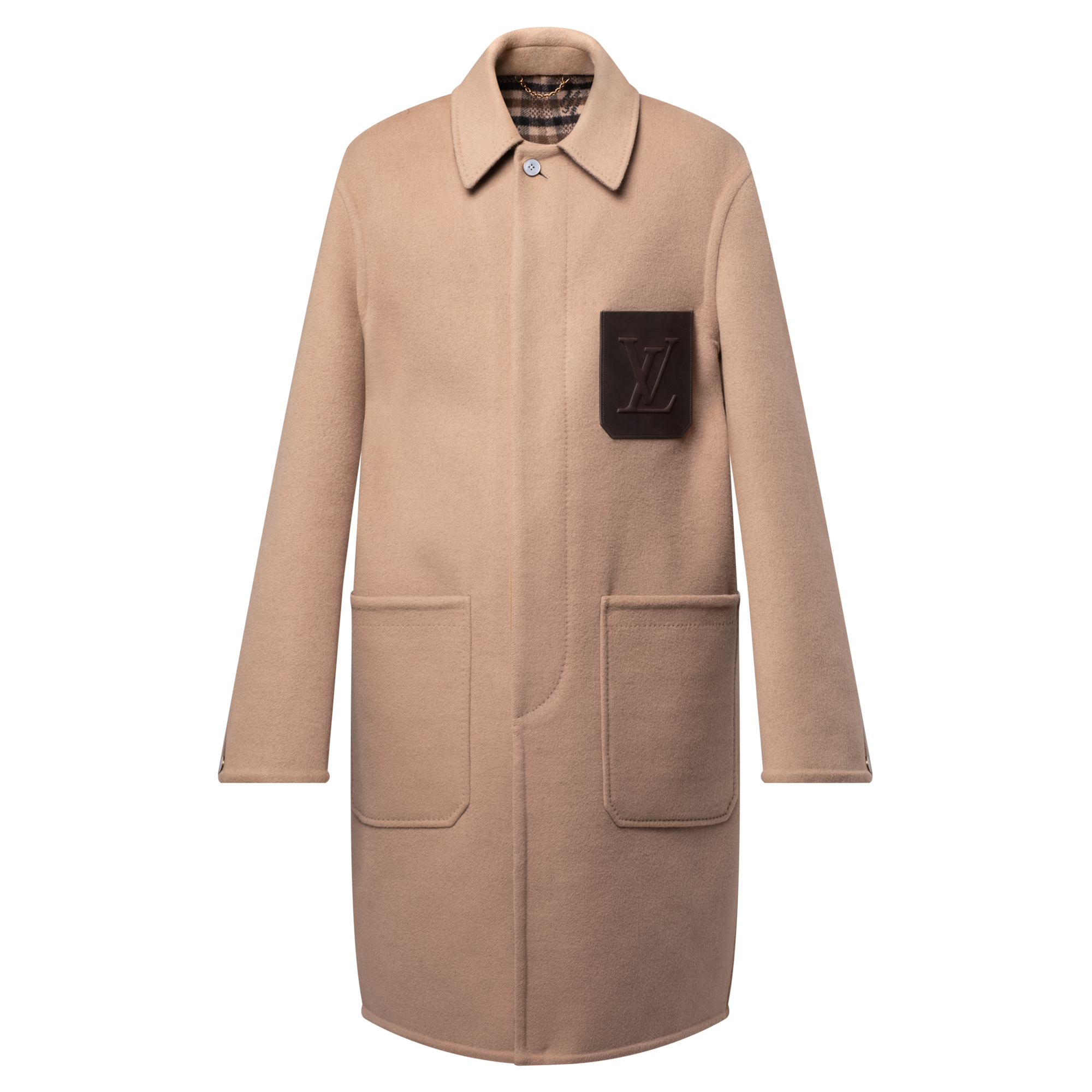 Cappotto double face con tasca con firma  Uomo Abbigliamento Capispalla e Cappotti | LOUIS VUITTON (Zoom prodotto)