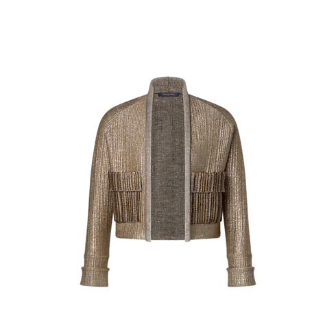 Cardigan boxy in maglia glitterato Donna Abbigliamento Maglieria | LOUIS VUITTON (Zoom prodotto)
