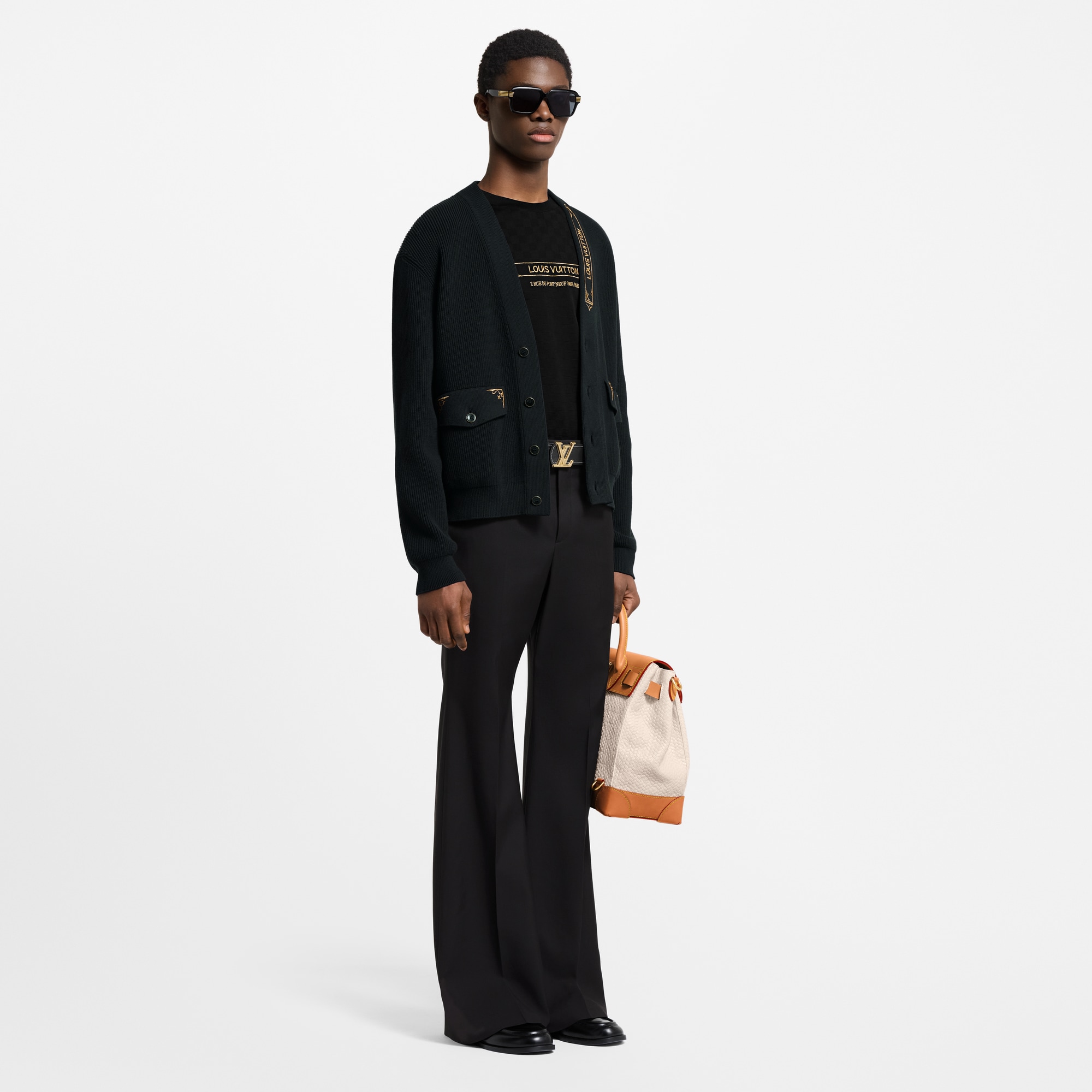 Cardigan con firme ricamate  Uomo Abbigliamento Maglieria e Felpe | LOUIS VUITTON (Zoom prodotto)