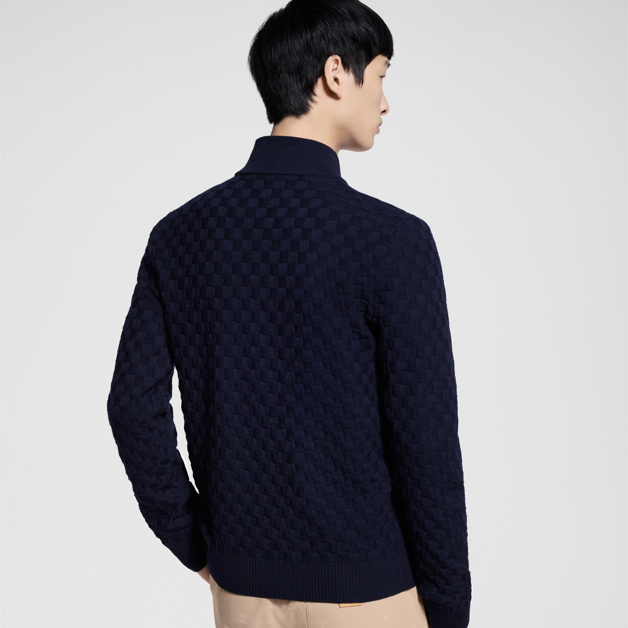 Cardigan con motivo Damier e zip  Uomo Abbigliamento Maglieria e Felpe | LOUIS VUITTON (Zoom prodotto)
