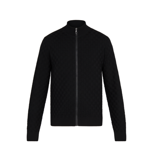 Cardigan con motivo Damier e zip Uomo Abbigliamento Maglieria e Felpe | LOUIS VUITTON (Zoom prodotto)