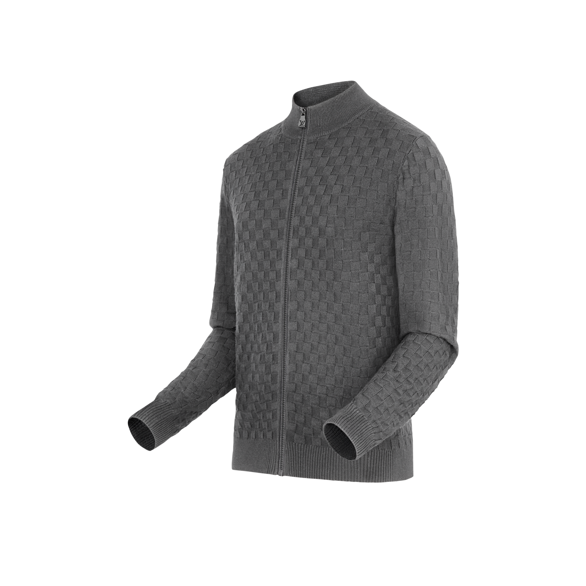 Cardigan con motivo Damier e zip  Uomo Abbigliamento Maglieria e Felpe | LOUIS VUITTON (Zoom prodotto)