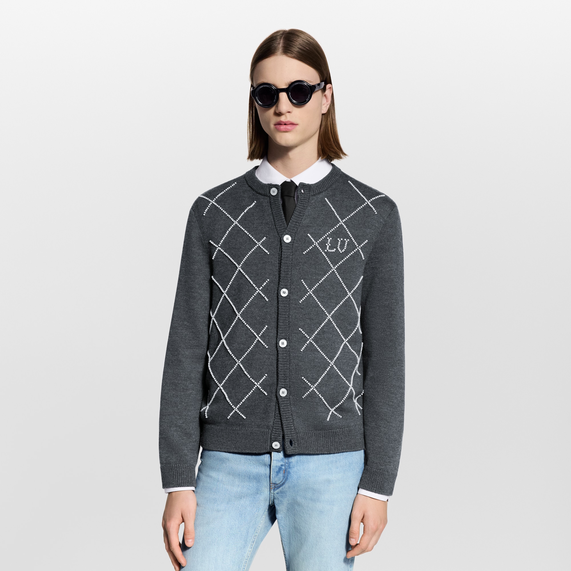 Cardigan con ricamo di perle  Uomo Abbigliamento Tutti i Capi di Abbigliamento | LOUIS VUITTON (Zoom prodotto)