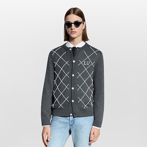 Cardigan con ricamo di perle Uomo Abbigliamento Tutti i Capi di Abbigliamento | LOUIS VUITTON (Zoom prodotto)