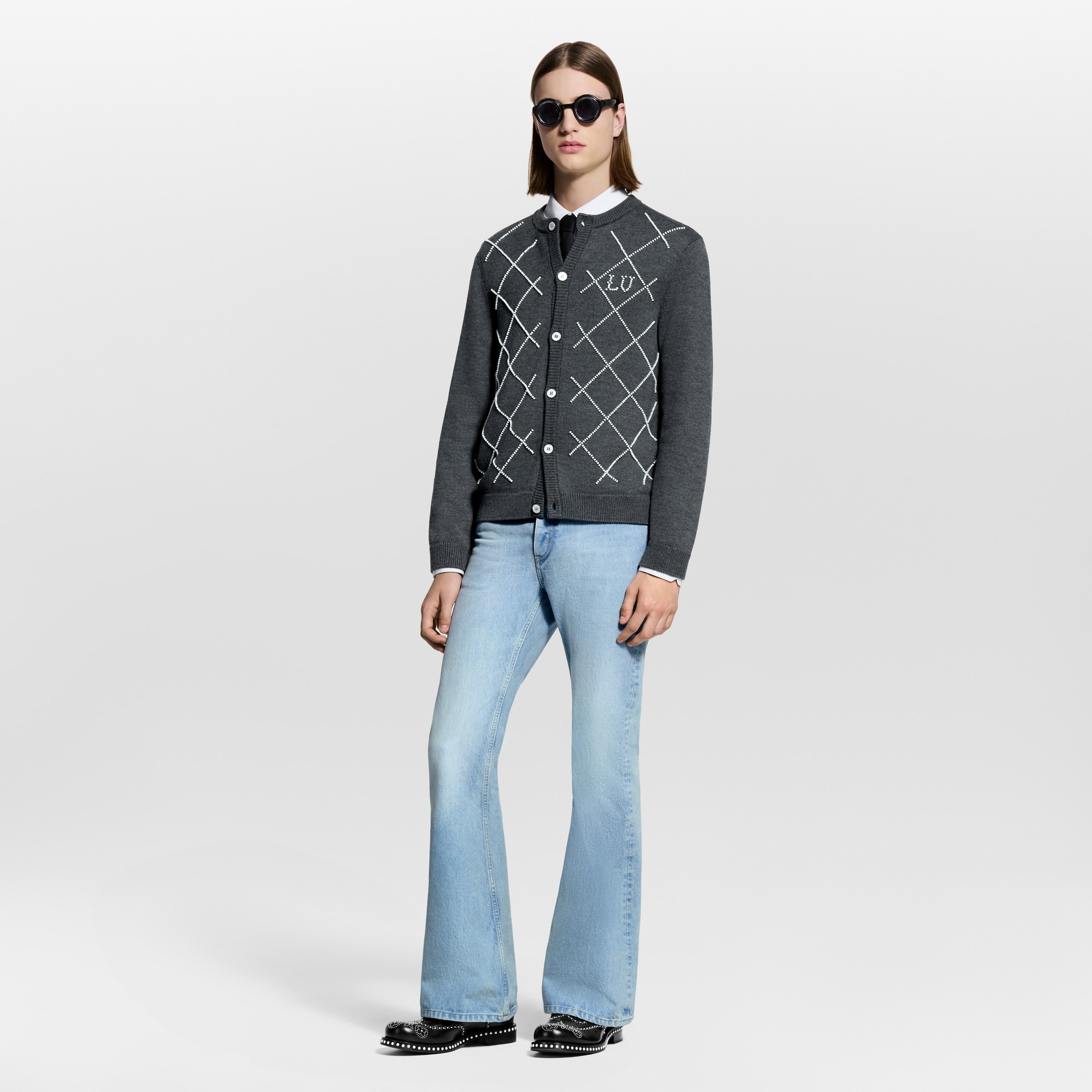 Cardigan con ricamo di perle  Uomo Abbigliamento Tutti i Capi di Abbigliamento | LOUIS VUITTON (Zoom prodotto)