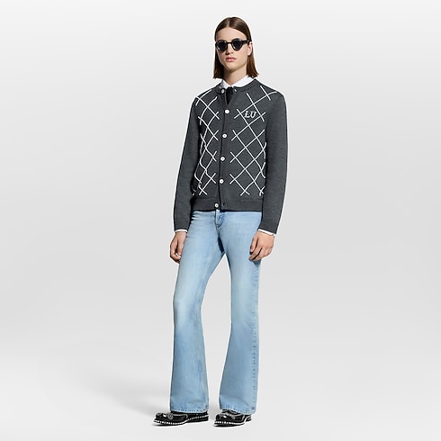Cardigan con ricamo di perle Uomo Abbigliamento Tutti i Capi di Abbigliamento | LOUIS VUITTON (Zoom prodotto)