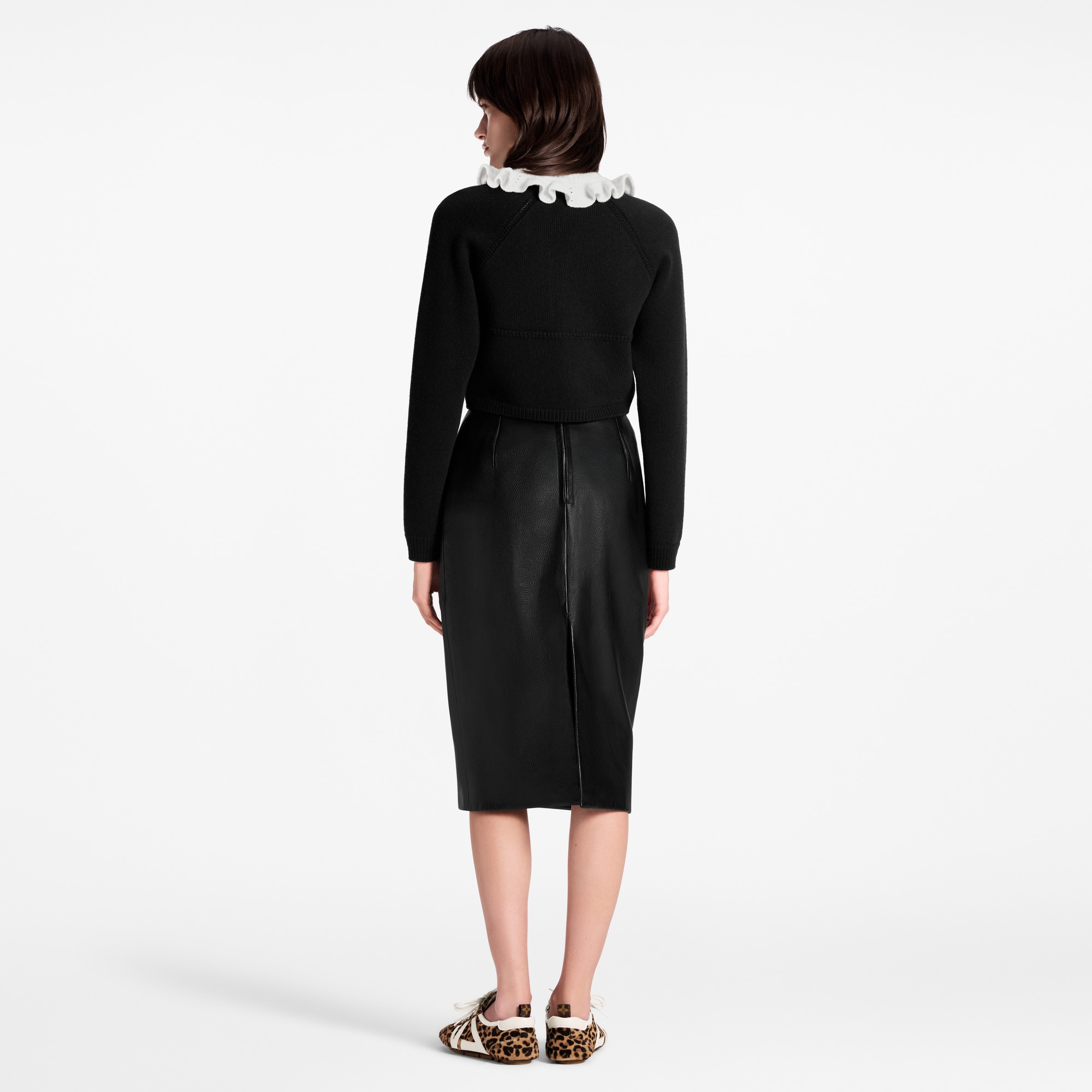 Cardigan con ruches sul colletto  Donna Abbigliamento Maglieria | LOUIS VUITTON (Zoom prodotto)