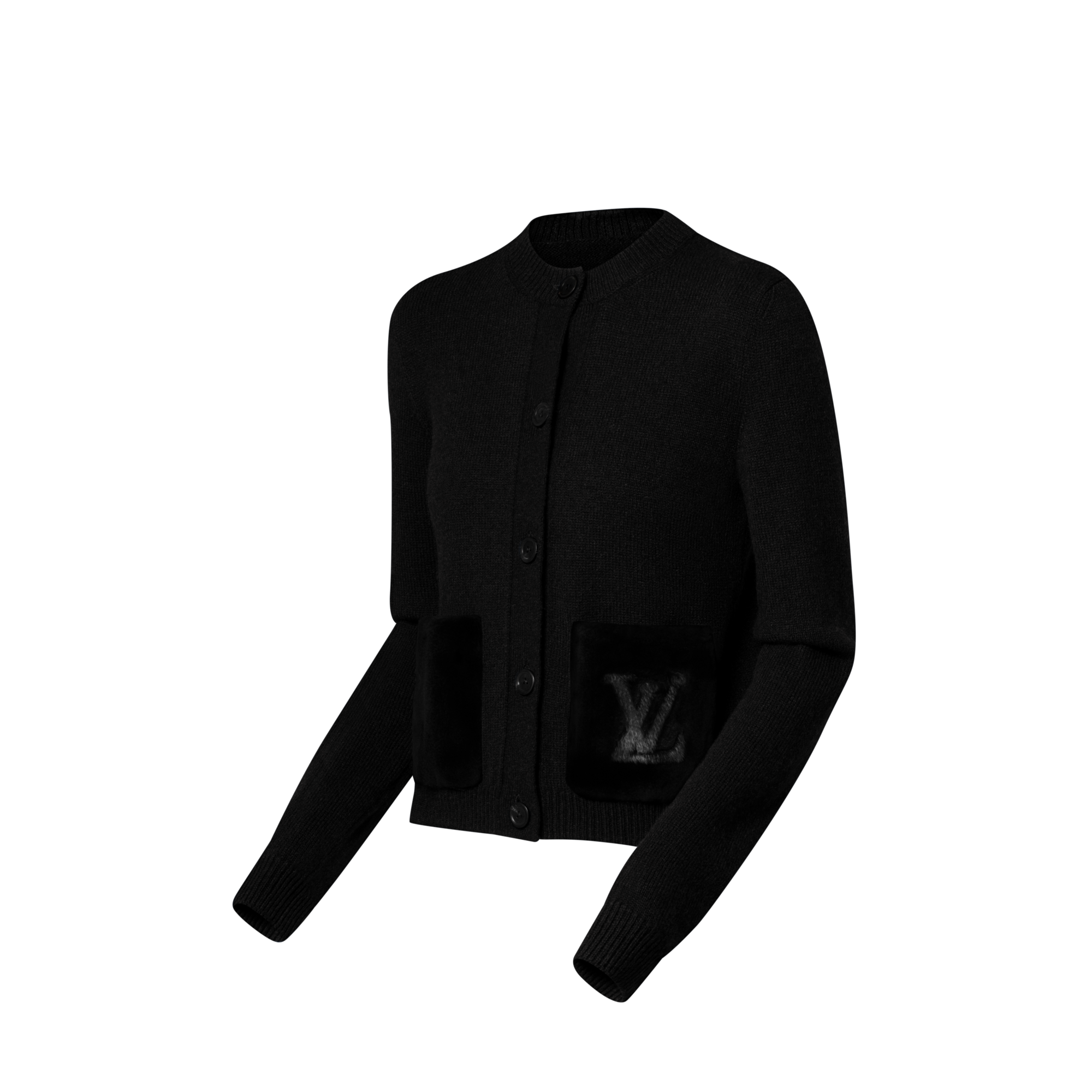 Cardigan con tasca in pelliccia  Donna Abbigliamento Maglieria | LOUIS VUITTON (Zoom prodotto)