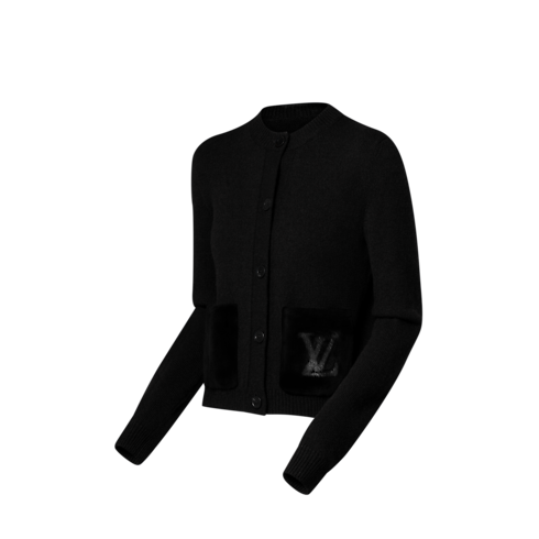 Cardigan con tasca in pelliccia Donna Abbigliamento Maglieria | LOUIS VUITTON (Zoom prodotto)